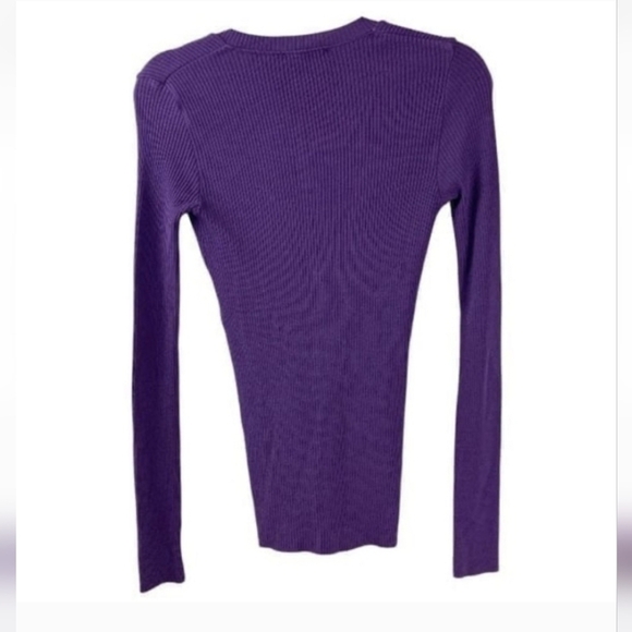 Denny Rose Women's Ribbed V-Neck Sweater Made in Italy Size Small. - Picture 2 of 5